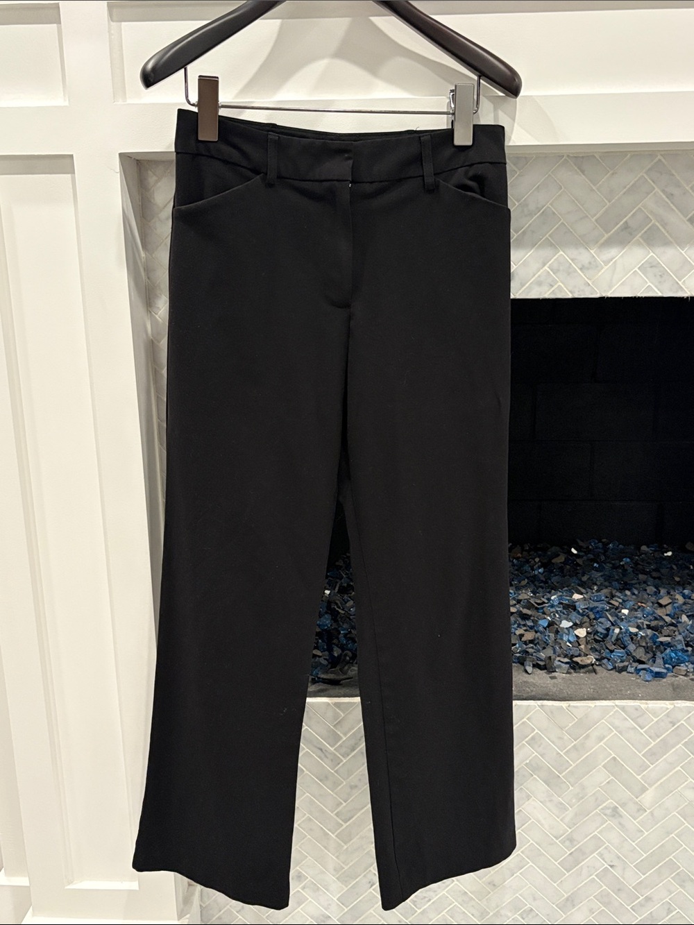 Iz Byer Black Straight-Leg Dress Pants for Kids